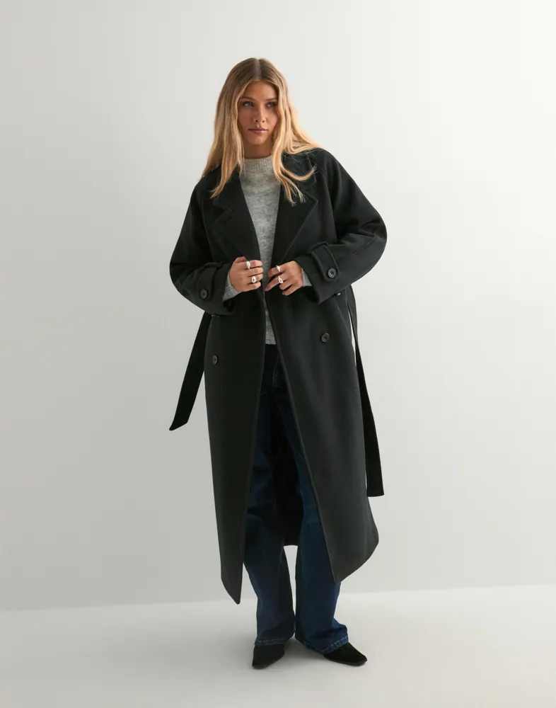 ELVA | Trenchcoat Damen – Klassischer Mantel mit Bindegürtel