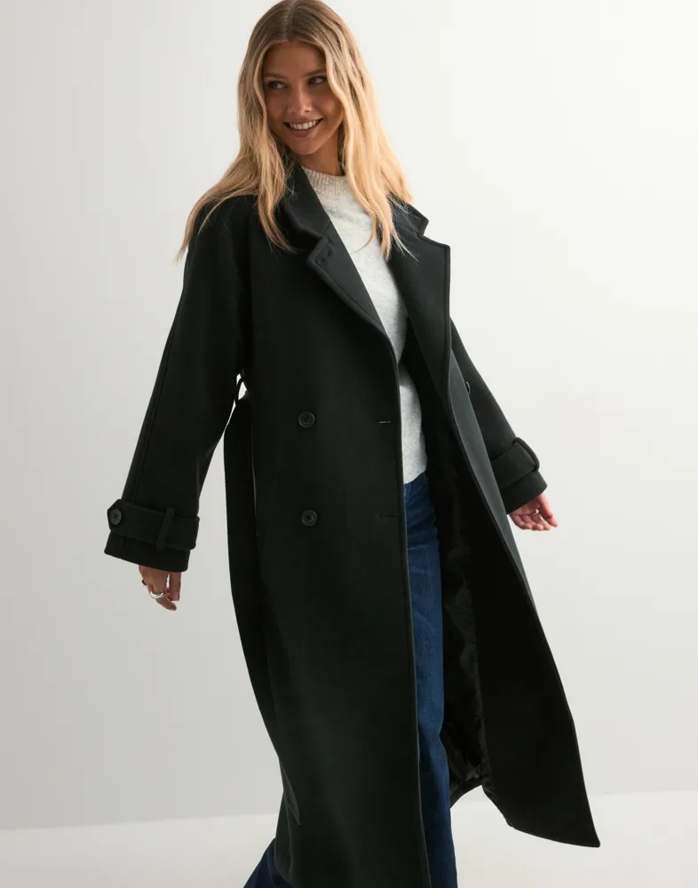 ELVA | Trenchcoat Damen – Klassischer Mantel mit Bindegürtel