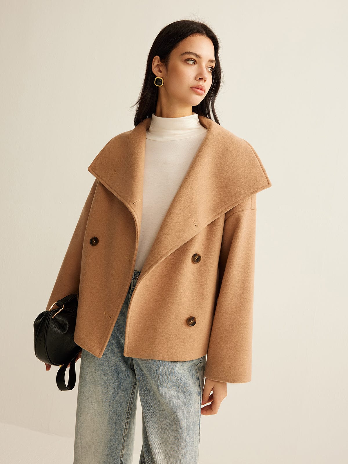 Elva | Cropped Mantel mit elegantem Schnitt