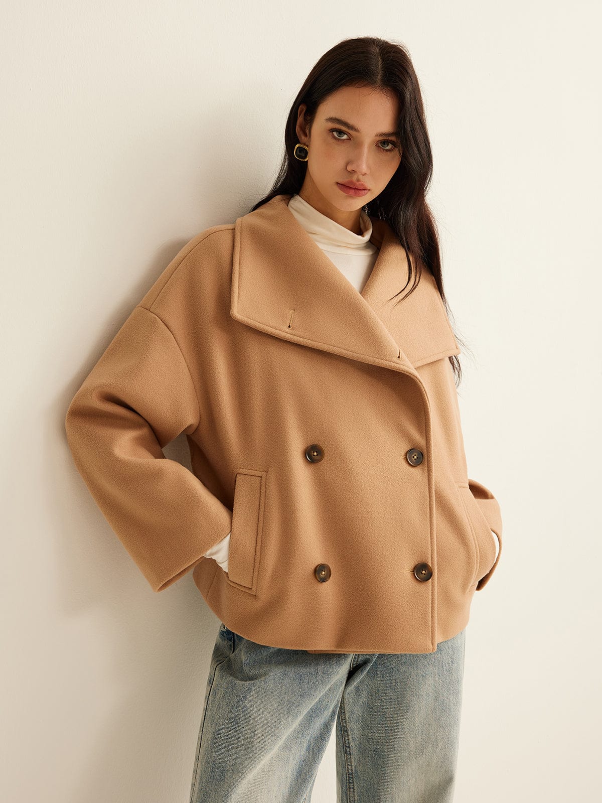 Elva | Cropped Mantel mit elegantem Schnitt