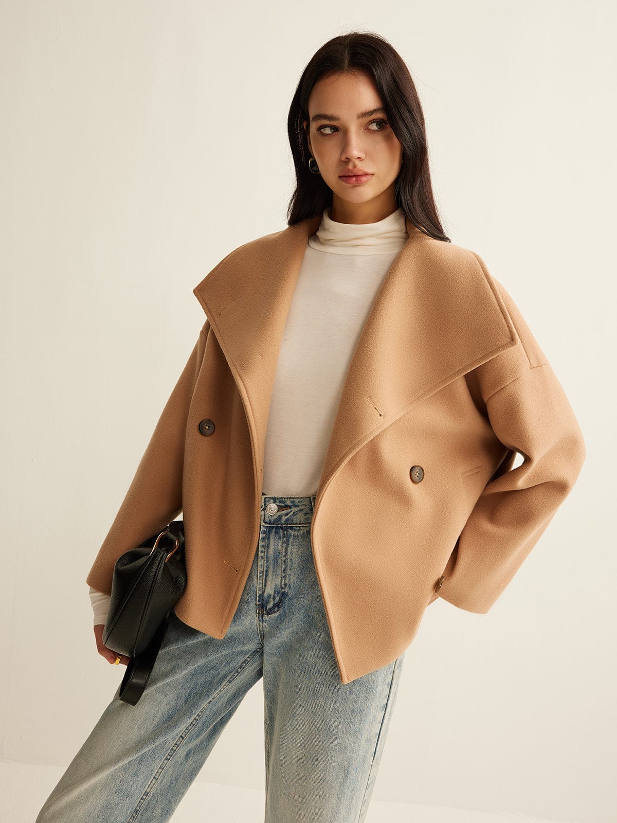 Elva | Cropped Mantel mit elegantem Schnitt