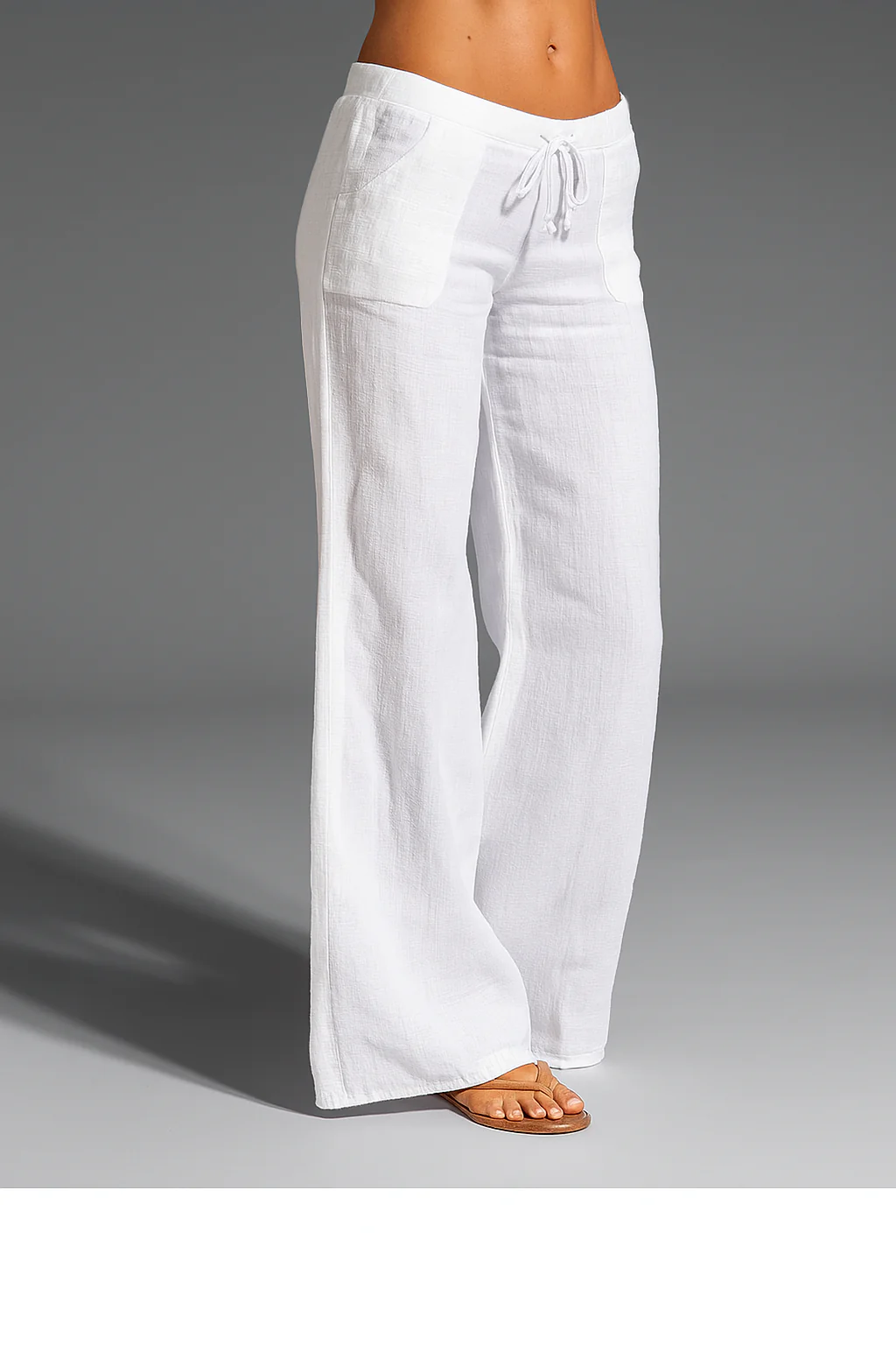 ELVA | Leinenhose Damen – Weite Sommerhose mit Kordelzug